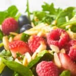 Close up of summer berry salad.