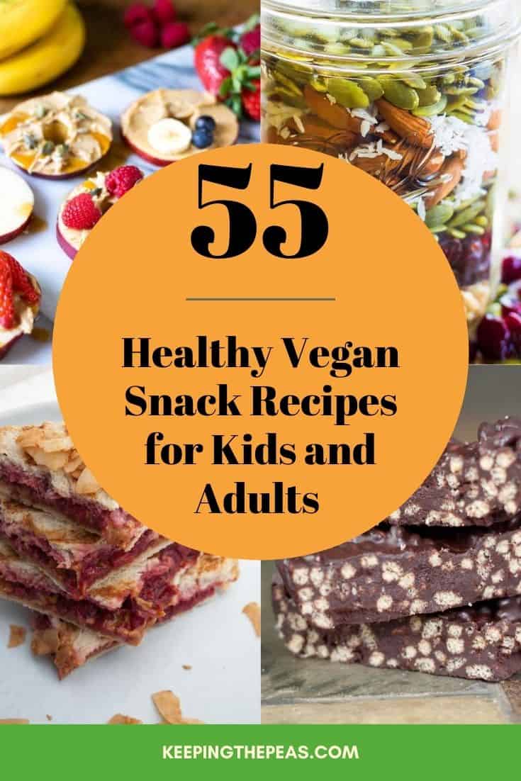 vegan snack recipes collage