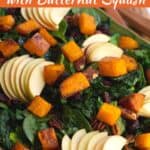 Fall kale salad with butternut squash.