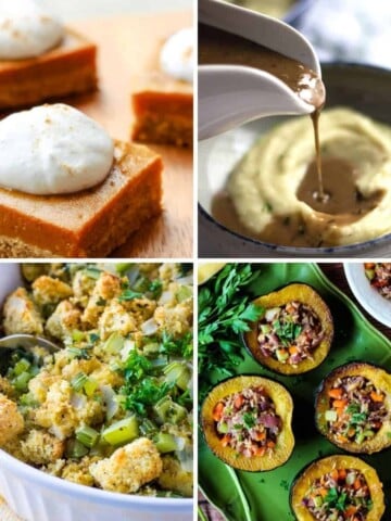 vegan thanksgiving recipes collage