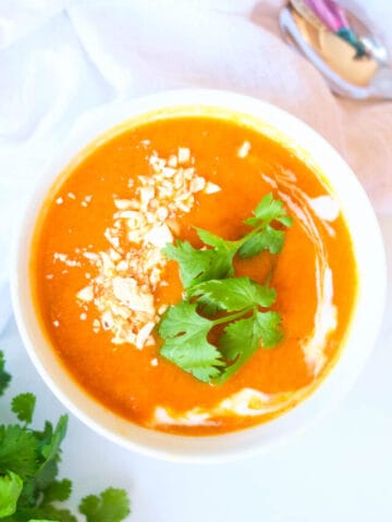 sweet potato and red pepper soup