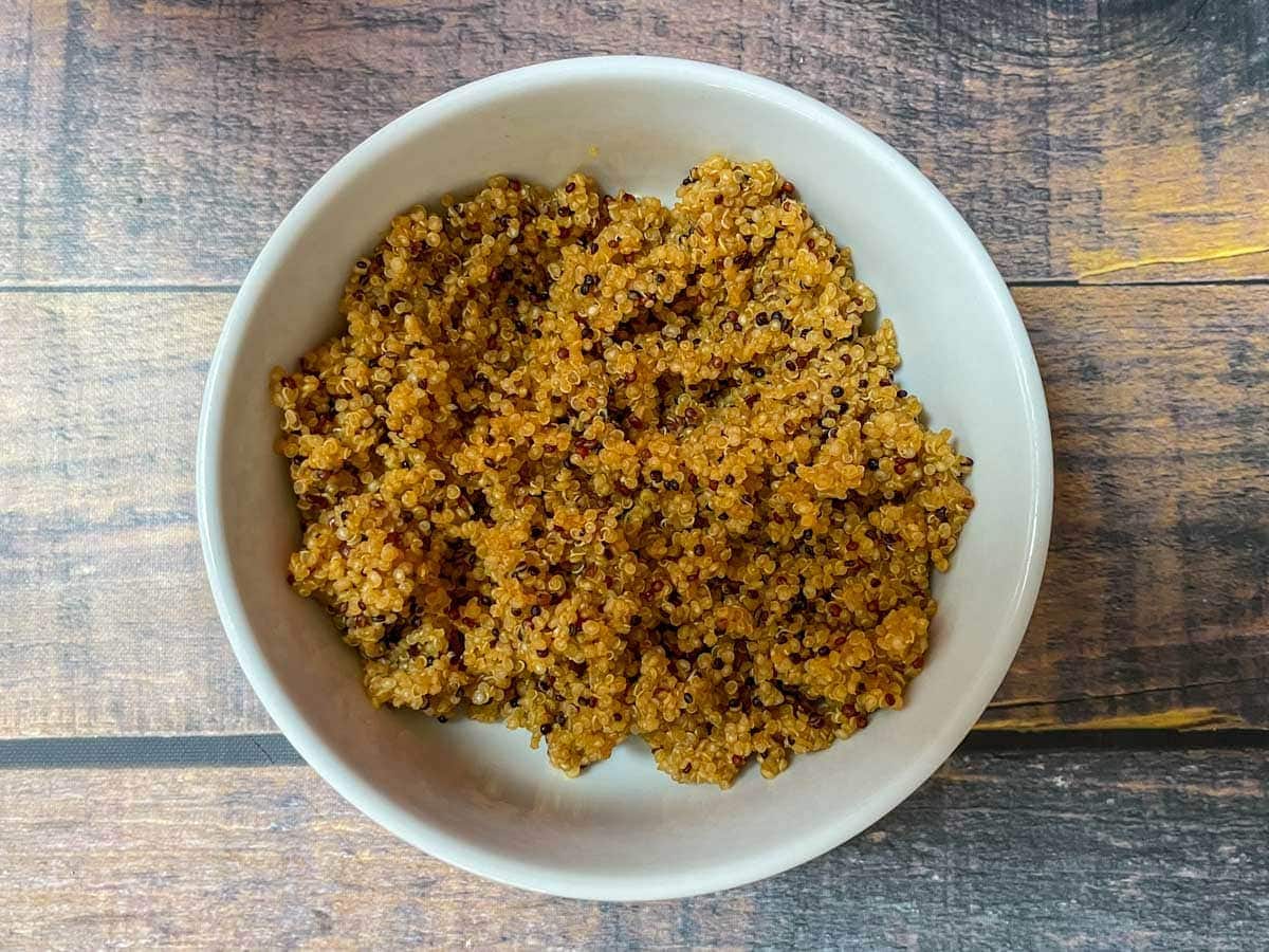 Quinoa in a bowl.
