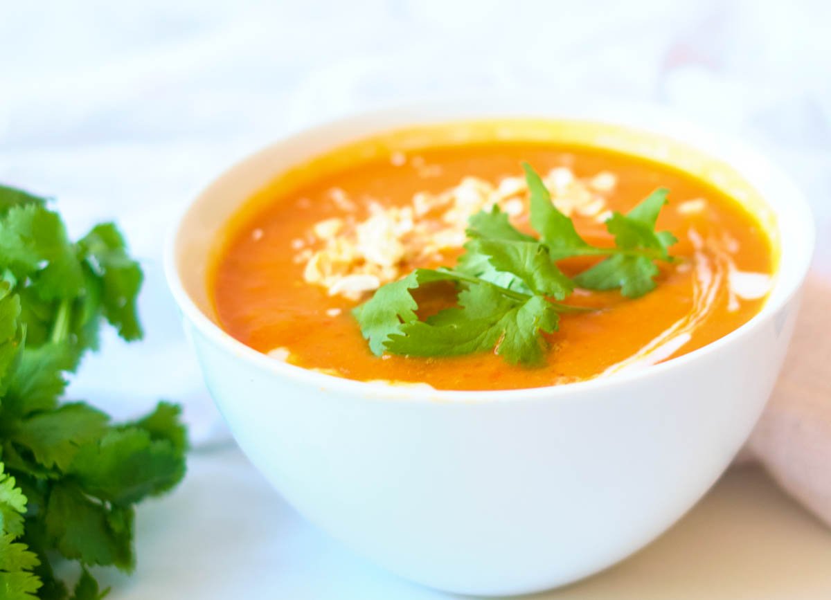 sweet potato and red pepper soup
