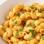 Vegan butternut squash mac and cheese.