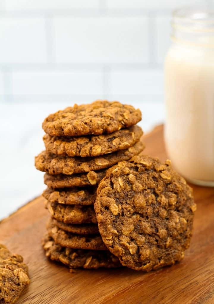 vegan oatmeal cookies with almond milk