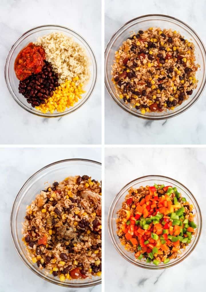 step by step instructions to make rice for vegan stuffed peppers