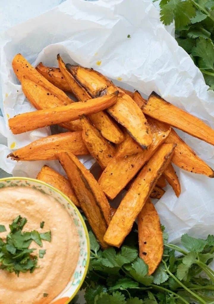 sweet potato wedges and dip