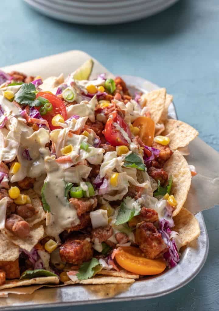 vegan BBQ nachos