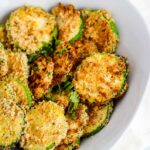 air fryer zucchini chips in bowel