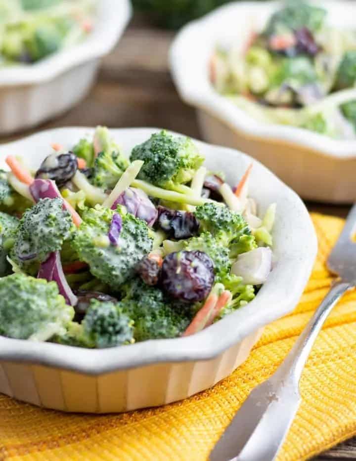 vegan easter recipes-broccoli slaw