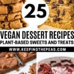 plant-based vegan desserts collage