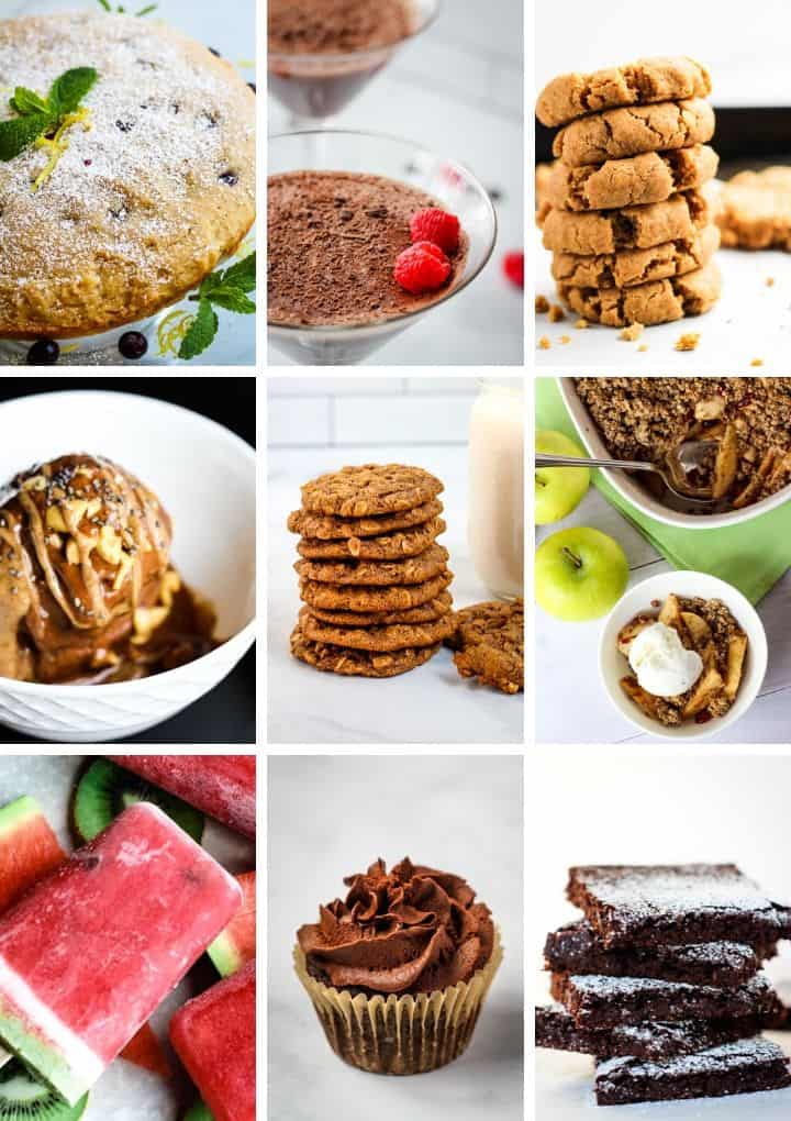 plant based desserts collage