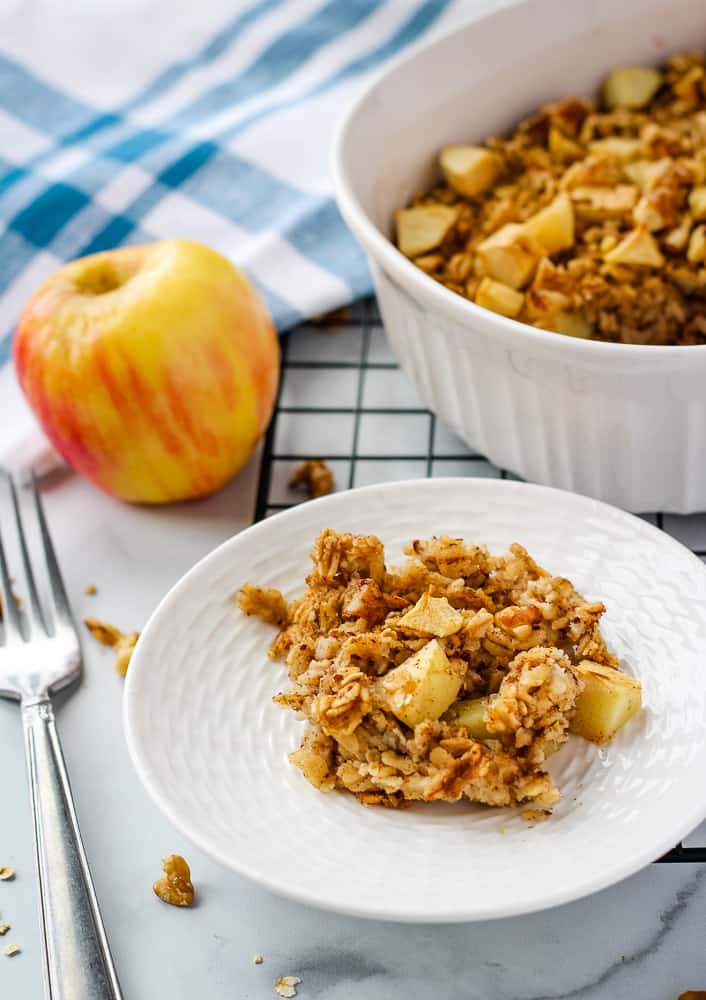 single serving of apple baked oatmeal