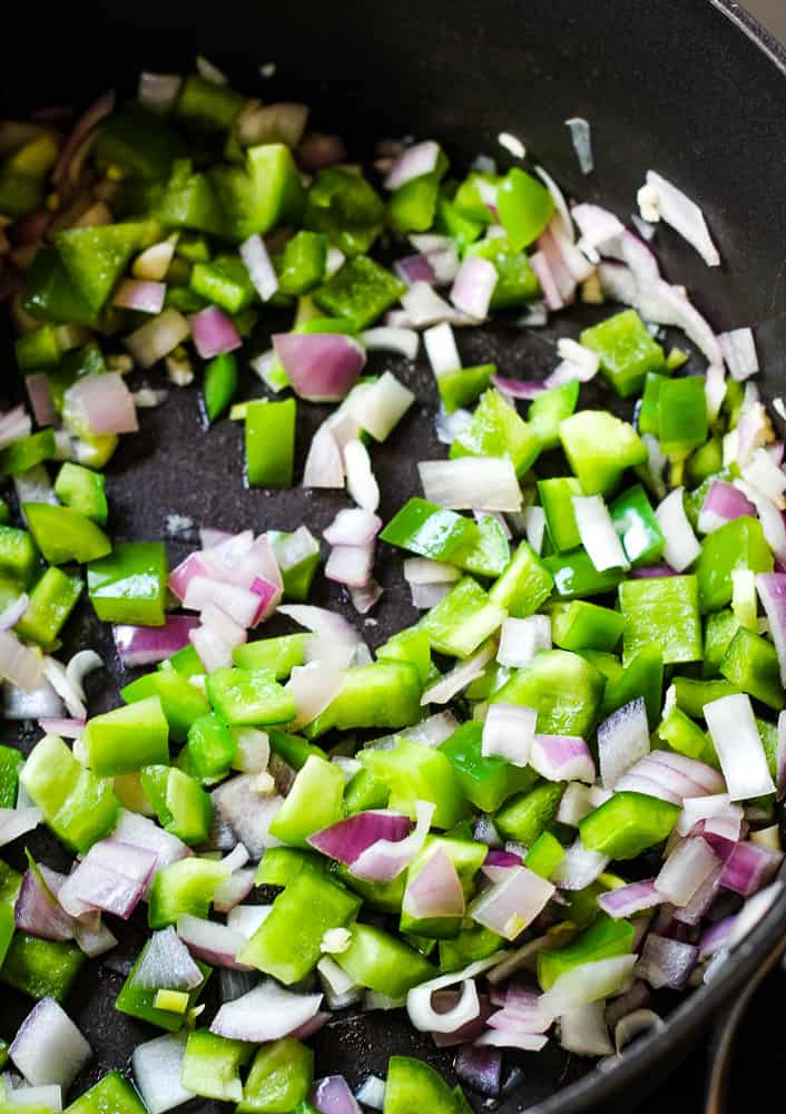 sautéd onions, green peppers