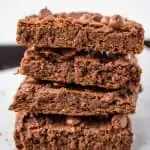 stack of chickpea brownies