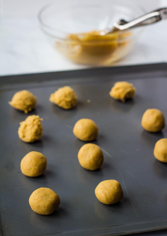 chickpea cookie dough rolled in balls