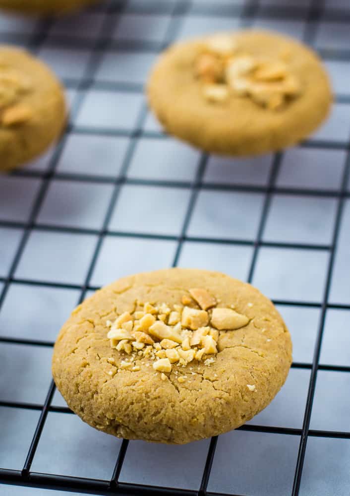 close up of chickpea cookie