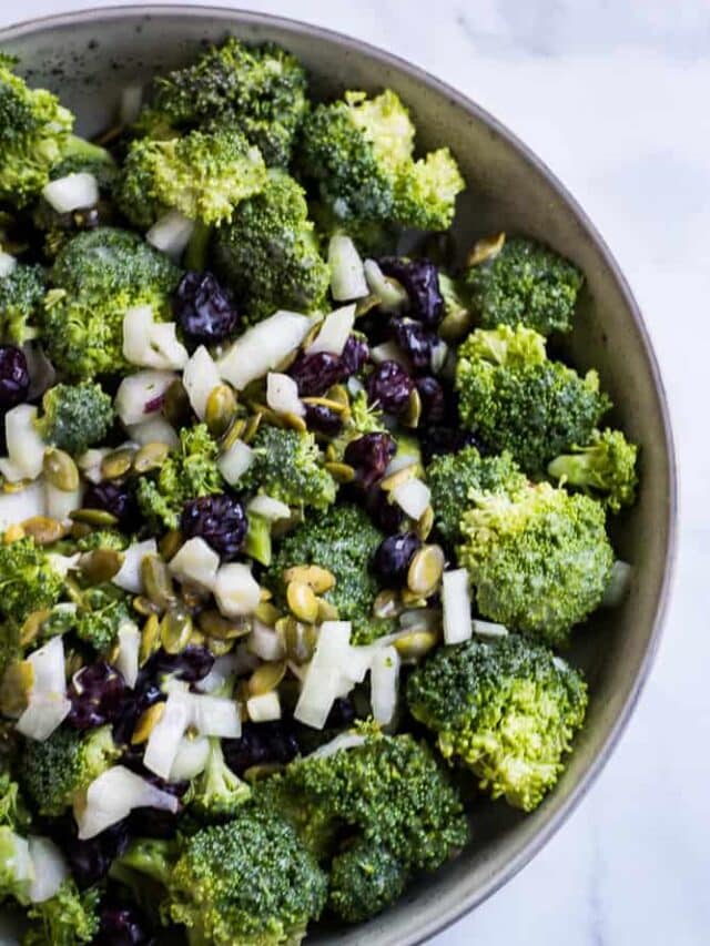 Vegan Broccoli Salad with Coconut Yogurt Dressing