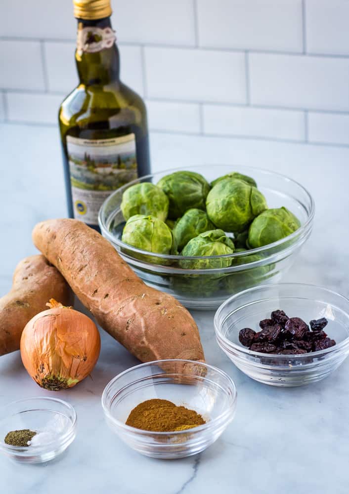 sweet potato brussel sprout hash ingredients