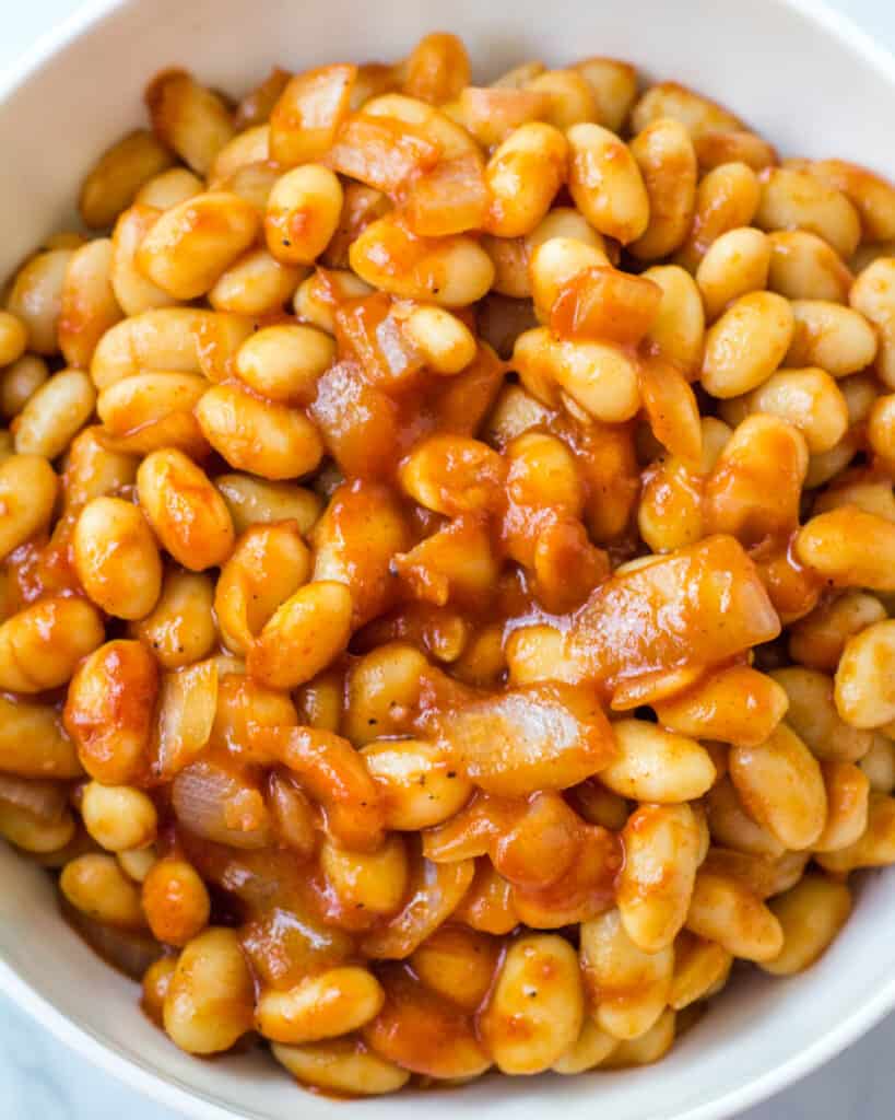 close up of beans in bowl