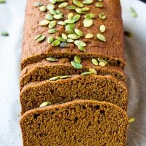 vegan pumpkin bread loaf
