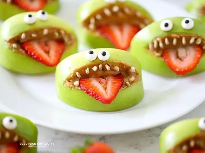 Apple monster mouths.