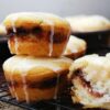 cinnamon swirl muffins with glaze