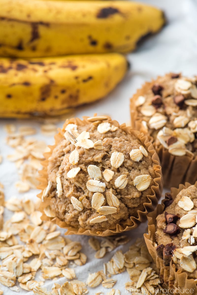 Banana muffins with oats.
