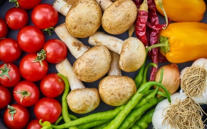 fresh vegetables for lazy vegan recipes