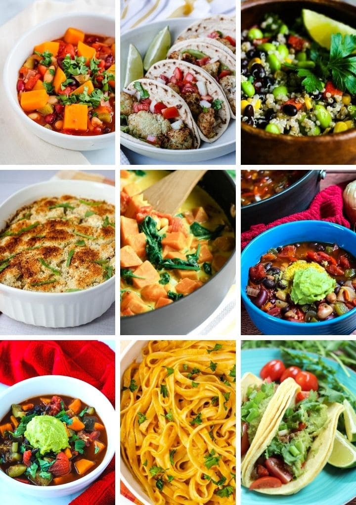 vegan pre meals collage