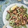 vegan mushroom and lentil salad