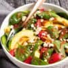 vegan strawberry spinach salad