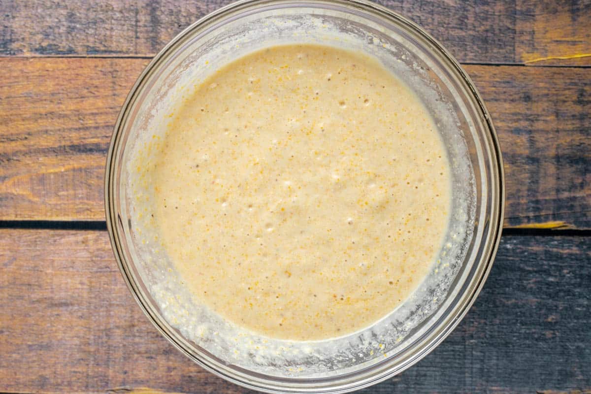 Corn muffin batter.