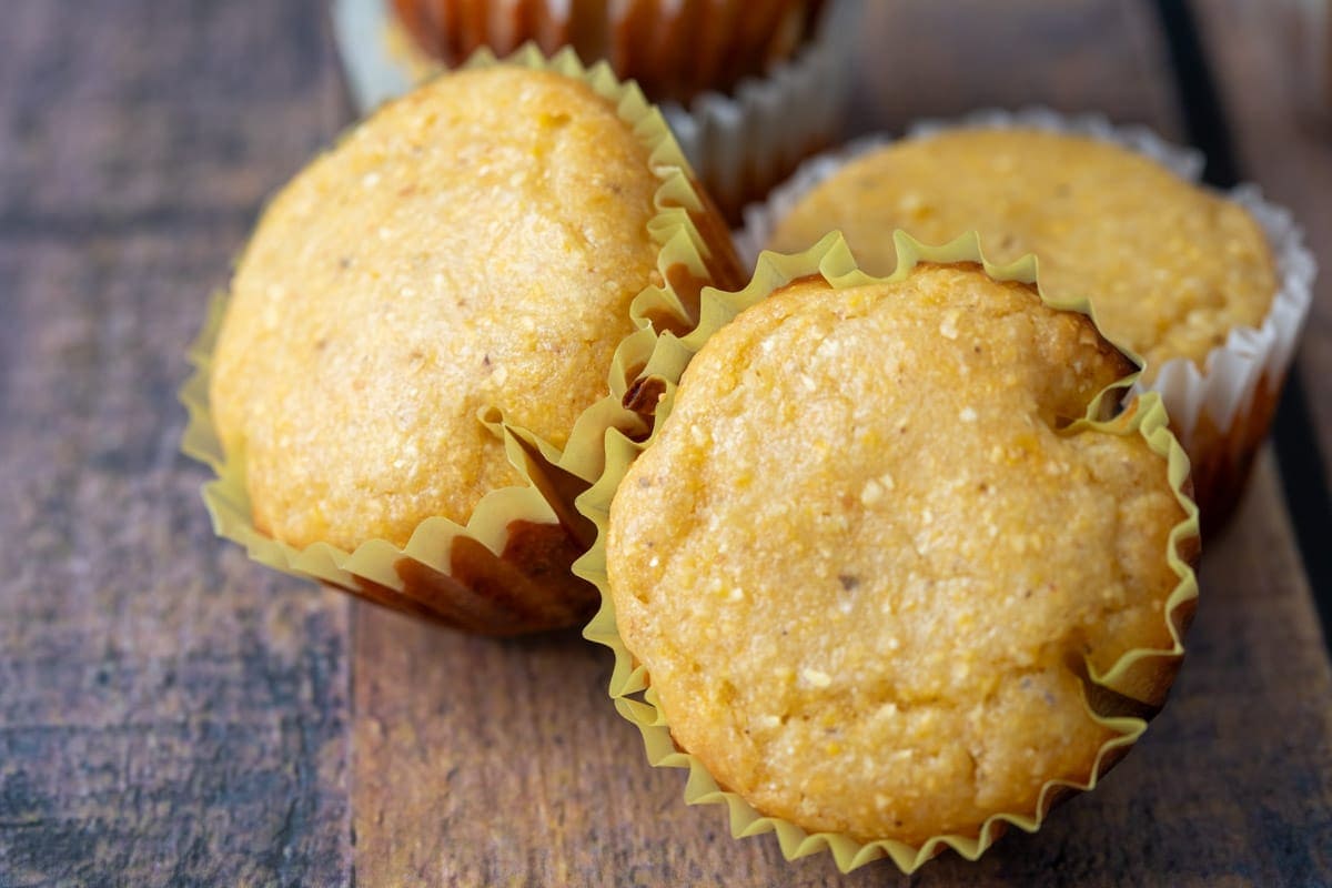 Vegan cornbread muffins.