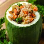 vegan stuffed zucchini