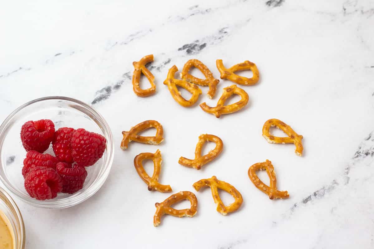 broken pretzel pieces