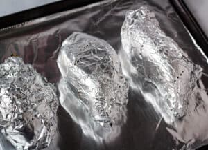 potatoes wrapped in foil