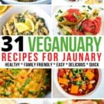 veganuary recipes collage