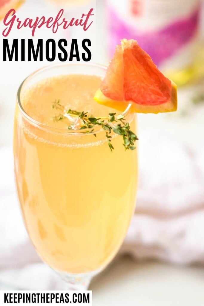 mimosa in champagne flute
