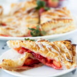vegan strawberry pop tarts on white plate