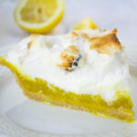 vegan lemon meringue pie slice