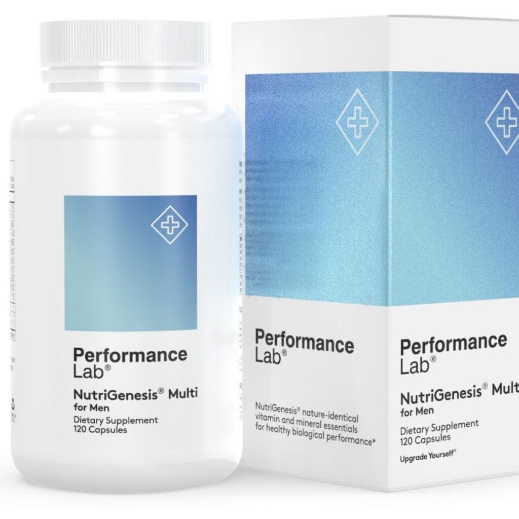 Bottle of Performance Lab Multivitamin for Men.