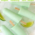 Lime popsicles on ice.