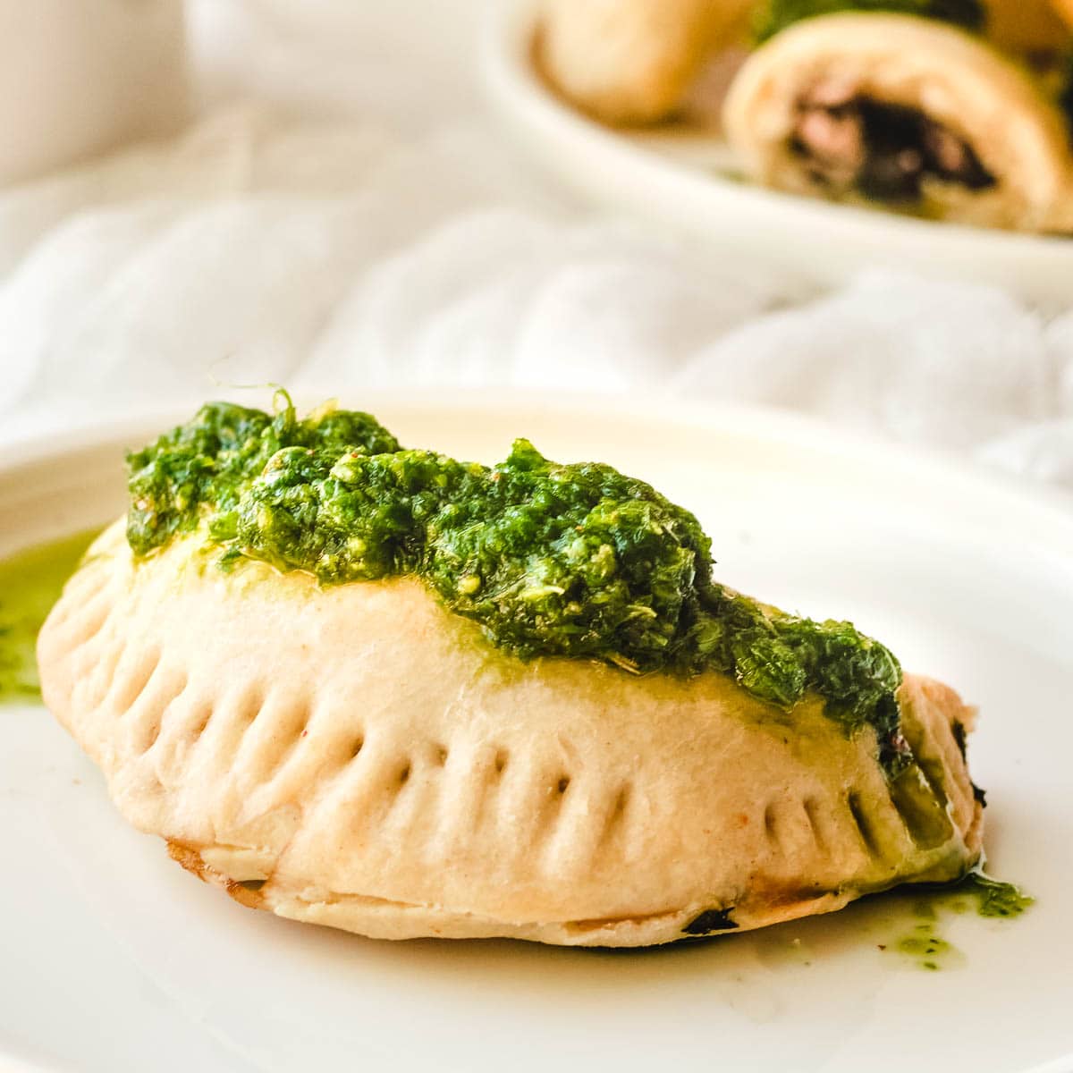 Vegan Empanadas with Chimichurri Sauce Keeping the Peas