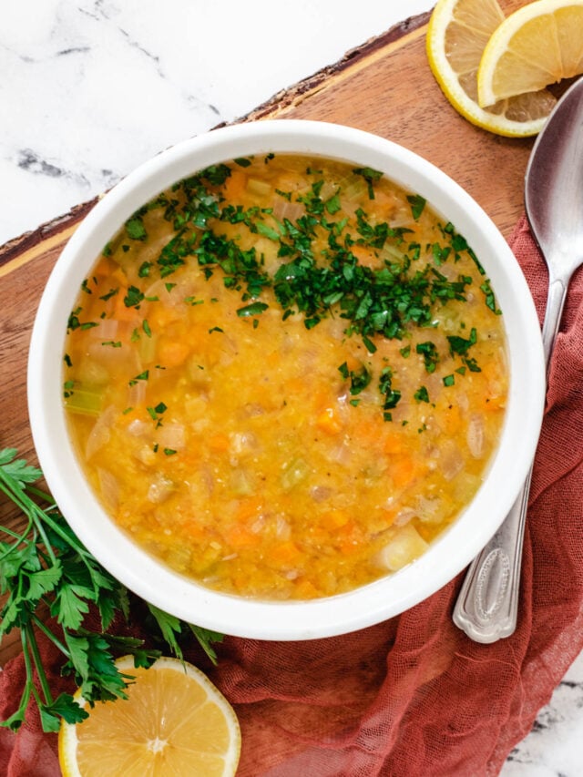 Lebanese Lentil Soup (Vegan)