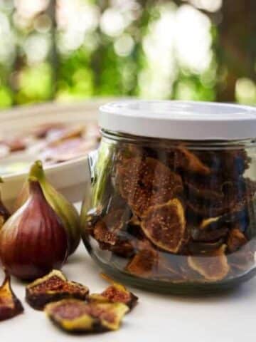 Jar of dry figs.