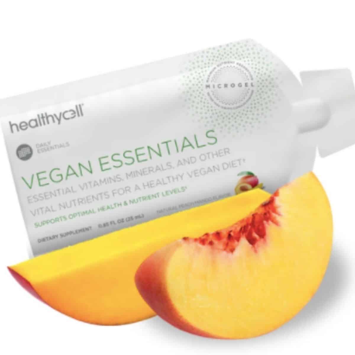 Healthycell vegan essentilas liquid packet. 
