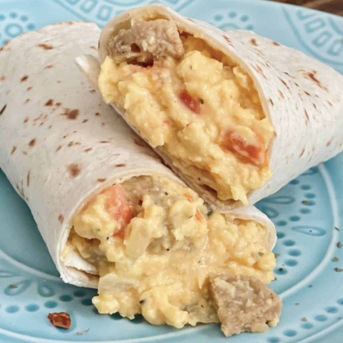 Vegan breakfast burrito. 
