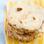 Stack of vegan flatbread.