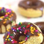 Chocolate vegan donuts.